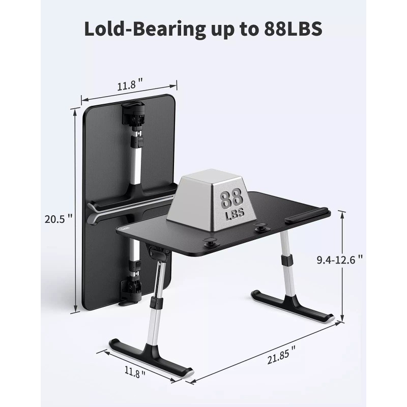 SAIJI Laptop Desk for Bed, SAIJI Height & Angle Adjustable