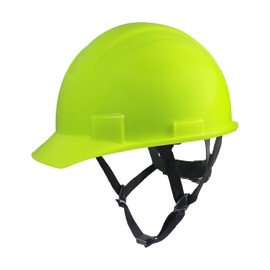 GE Cap Style Hard Hat, 4-Point Ratchet Suspension, Earmuff Slots, High Impact Resistant, Sweat-Wicking Sweatband, Meets ANSI Z89.1-2014, Comfortable, and Protective - Hi-Vis Line, Vented