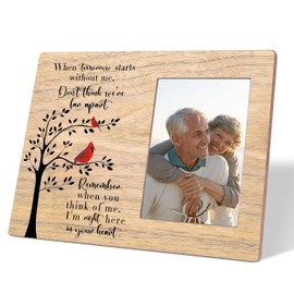 Memorial Picture Frame, 8x10 Wood Picture Frame Fits a 4 x 6 Inch Photo, Funeral Decorations, Memorial Decorations for Loss of Loved One, Sympathy Gifts, In Memory of Loved One Gifts,17