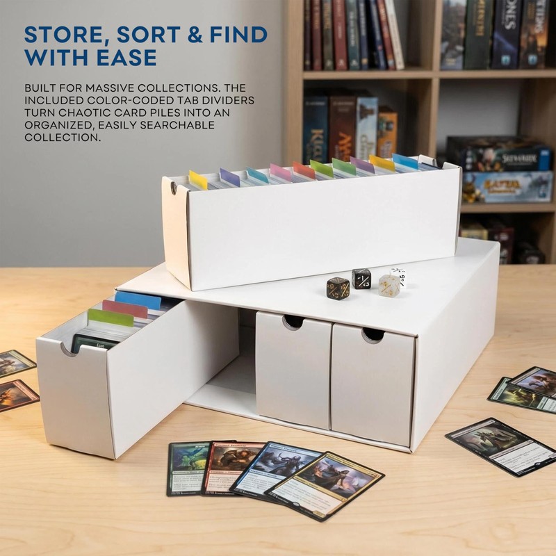 MTG Storage Box, Cardboard Card Box, 12 Drawers