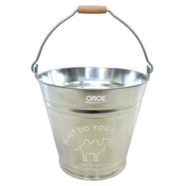 Onoe Illustrated Bucket No. 8 White (13 L) Gardening, Gardening, Camping, Outdoors, Disaster Preparedness Goods, Diameter 11.7 x Bottom Diameter 8.1 x Depth 10.2 inches (29.7 x 20.6 x 25.8 cm), Made