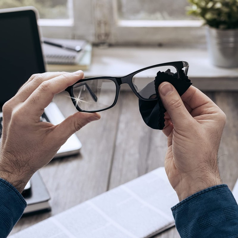 POLYCLEAN 2 x Microfibre Cleaning Cloths for Glasses and Displays