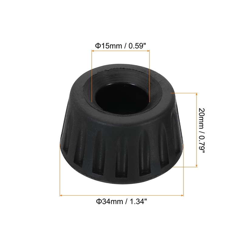 PATIKIL Universal 15mm ID Rubber Tripod Feet, 3 Pack Anti-Slip