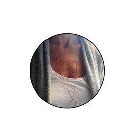 SIYOMONT Long Pendant Necklace 14K Gold Plated Karma Circle Birthstone Y Chain for Women Jewelry Gift-March