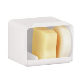 WENKO Turbo-Loc® Tonale Wall Soap Tray for 3 Soap Pieces, No Drilling Required, Soap Dish for 3 Soap Pieces, Made of Durable Plastic, 10.5 x 8.5 x 9 cm, White