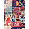 Vinyl PVC Tablecloth USA Retro Poster 2 metres (200x137cm) 6
