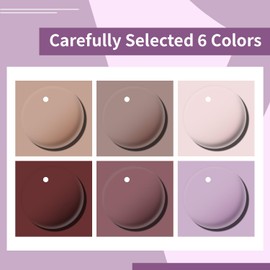 OpenLive 10ml Nude Pink Nail Polish Set 6 Colors Brown Red Purple All Seasons Neutral Color Quick Dry Nail Polish Set for Women Salon DIY Nail Art