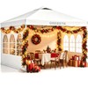 GREBSTK 10x10ft Pop Up Canopy Tent with Sidewalls, Instant Setup,