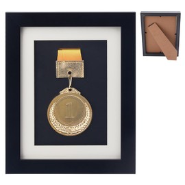 FINGERINSPIRE Medal Display Case Display Single Medal Wooden Single Medal Display Frame, Perfect Medal Display for Marathon Swimming Football Box for Sports Medal Display, 23.3x18.4cm