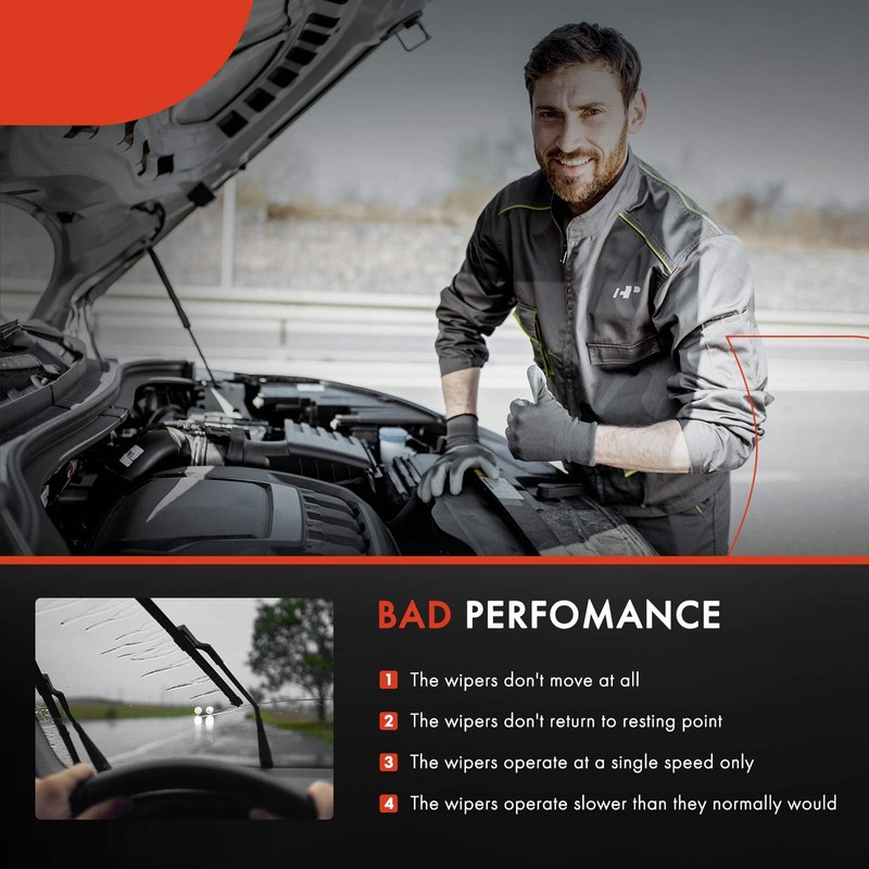 A-Premium Front Windshield Wiper Motor and Linkage Assembly Compatible with