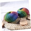 jojofuny 4pcs Colorful Wool Yarn Rainbow Cotton Knitting Yarn for