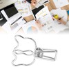 100pcs Binder Clip Hollow Cartoon Bear Long Tail Metal Paper