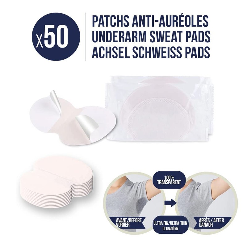 Kalibel - Armpit Pads, Pack of 50 Armpit Sweat Pads,