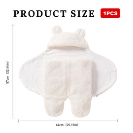 Ultra Soft Plush Baby Swaddle Blanket for Newborns 0 12Months, Hypoallergenic Cashmere-Like Receiving Wrap, White Unisex Nursery, Stroller Toddler Sack, Ideal Skin Baby Shower Registry