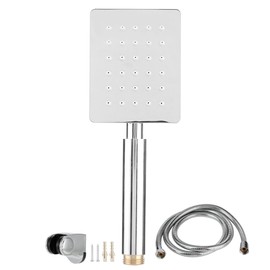 G1/2in Thread Handheld Shower Head High Pressure Square Shower Sprayer for Bath Showering System(Shower HeadHoseShower Holder )