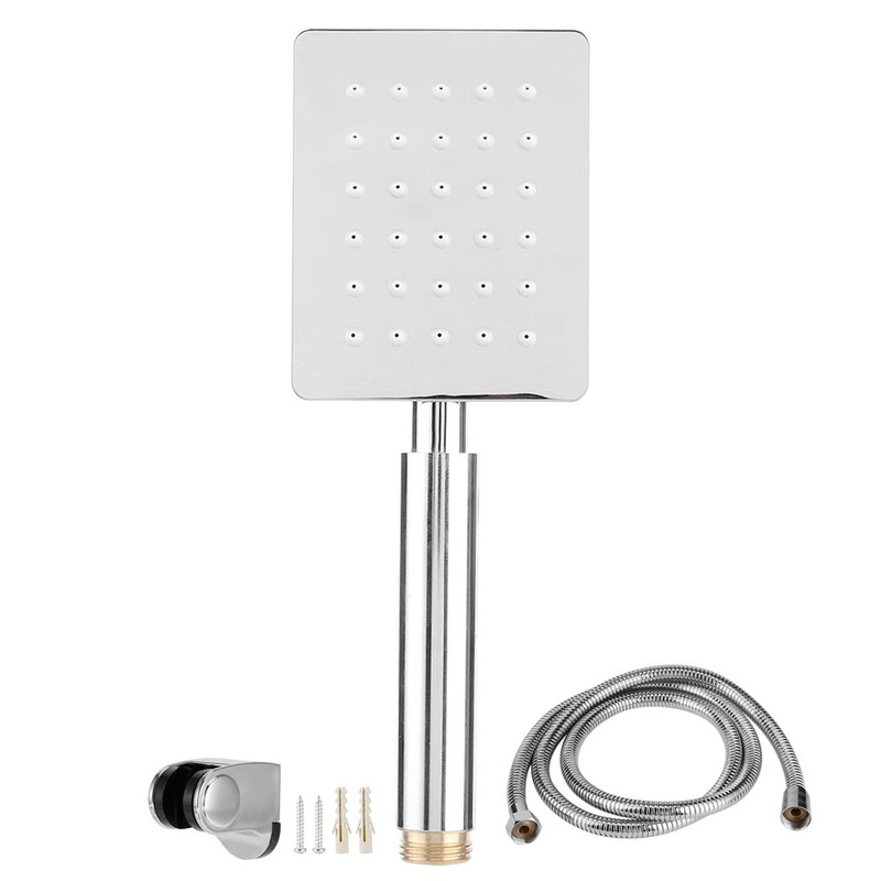 G1/2in Thread Handheld Shower Head High Pressure Square Shower Sprayer