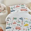 ROZTYLJ Cot Bed Duvet Cover Set Car Patterns Toddler Bedding