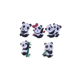 ARFUKA Pack of 5 Panda Brooch Pin Set Brooch Pins Pin Gift for Men and Women Clothing Bags Jackets, Metal