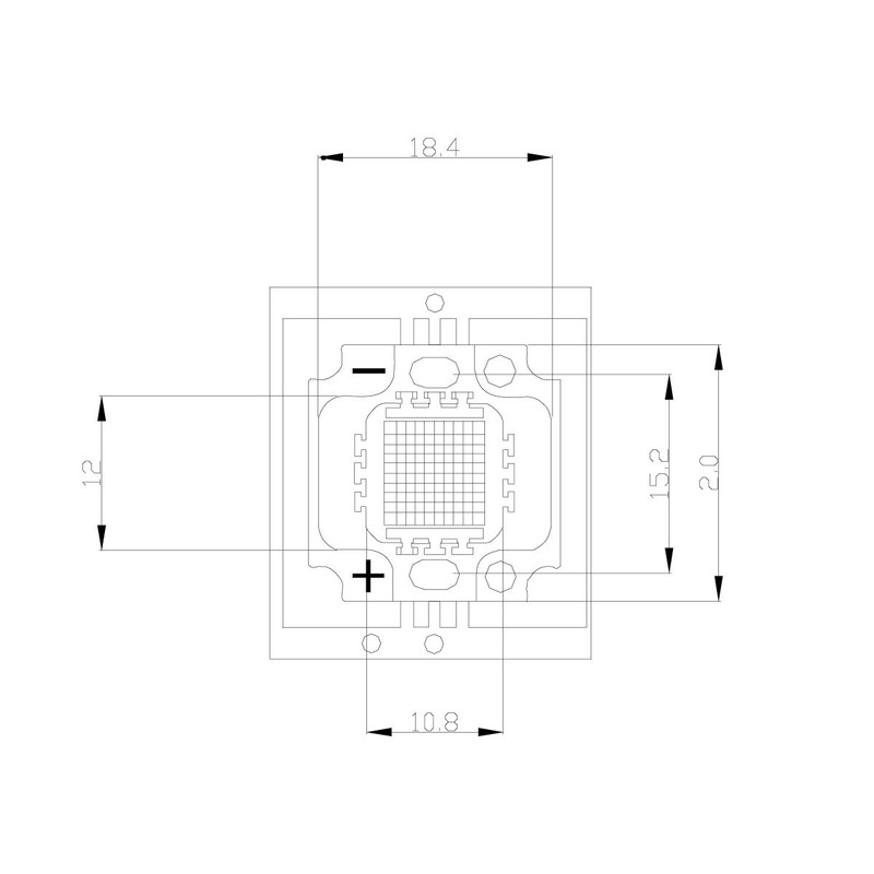 world-trading-net LED Chip 10 W High Power Cold White Square