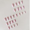 24 Pcs Pink Bow Press on Nails Medium Square Shaped