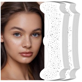 24 PCS Silver Glitter Freckles Face Tattoos Face Glitter Makeup Speckles Patches, Halloween Tattoos Cosplay Party Makeup Accessories for Women Girl, Cosmetic Glitter for Face