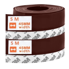 Tira de Sellado, 5m * 45mm Tira de sellado de ventana autoadhesiva Transparente，adecuada para puertas y ventanas, parte inferior de la puerta, a prueba de insectos, a prueba de sonido (marrón2)