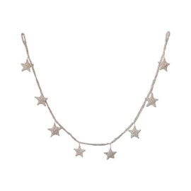 Creative Co-Op Handmade Cotton Blend Star Garland, Natural