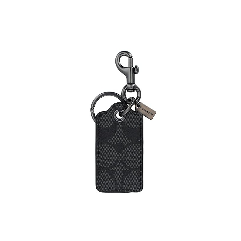 Coach Key Fob Signature CF131 WQBO4G QB/Charcoal Key Chain, charcoal