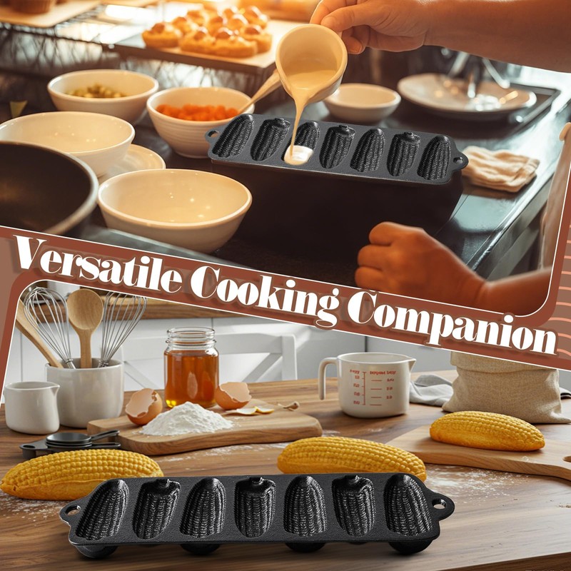 Reallnaive 1 Pc Cast Iron Corn stick Pan Corn Bread