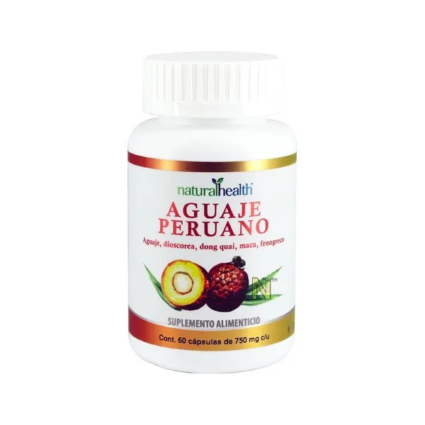 Aguaje Peruano 60 Cápsulas de 750 mg c/u Naturalhealth