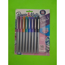 Paper Mate Flair Felt Tip Pens Ultra Fine Point Special Edition Candy Pop 16 Pen