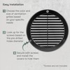 Vent Systems 6" Inch (Opening Dimensions) Pack of 5 Black
