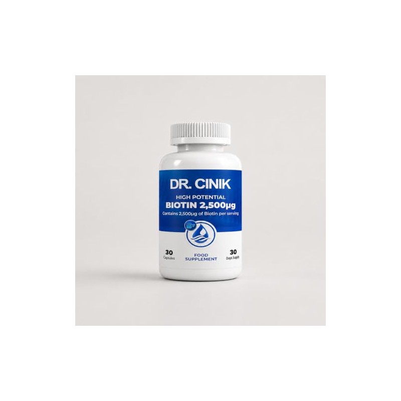 DR. Cinik High Potential Biotin 2,500mcg Tablets, Vitamin B7 Food