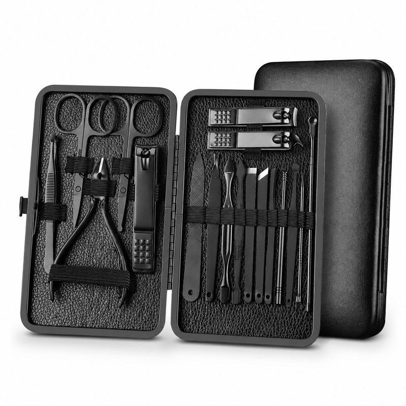 7-Piece Stainless Steel Nail Care Kit for Manicure & Pedicure