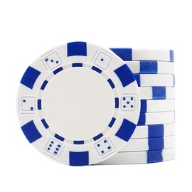 11.5 Gram Bulk Chip Accessories, 10 Pcs Professional Poker Chip, Casino Poker Chips, Clay Composite Casino Poker Chips for Casino Card Games Texas Holdem Blackjack Gambling (White)