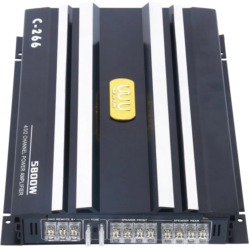 YaeCCC 4 Channel 5800W Car Truck Amplifier Stereo Audio Speaker