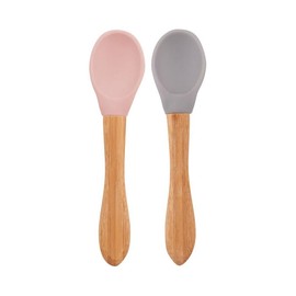 MinikOiOi 101060018 2 Wooden Spoons Scoops Pink/Grey
