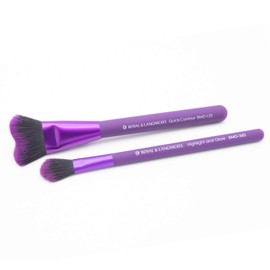 MODA Royal & Langnickel Insta-Glow Makeup Set - Includes Quick Contour and Highlight Brushes - Purple