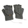 USB Warmer Heated Gloves Flip Half Fingerless Electronic Knitted Hand