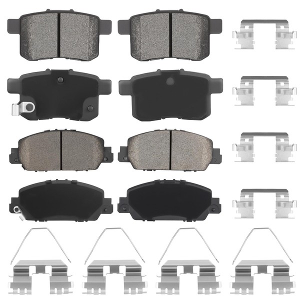 Front & Rear Ceramic Brake Pads Set for Honda Accord