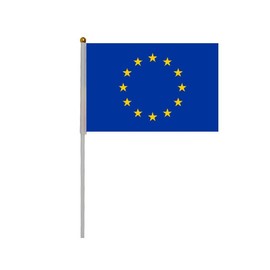Pack of 20 Crank Flags European Union National Holiday Party Parades Hand Flags Decoration Bars European Union Flag