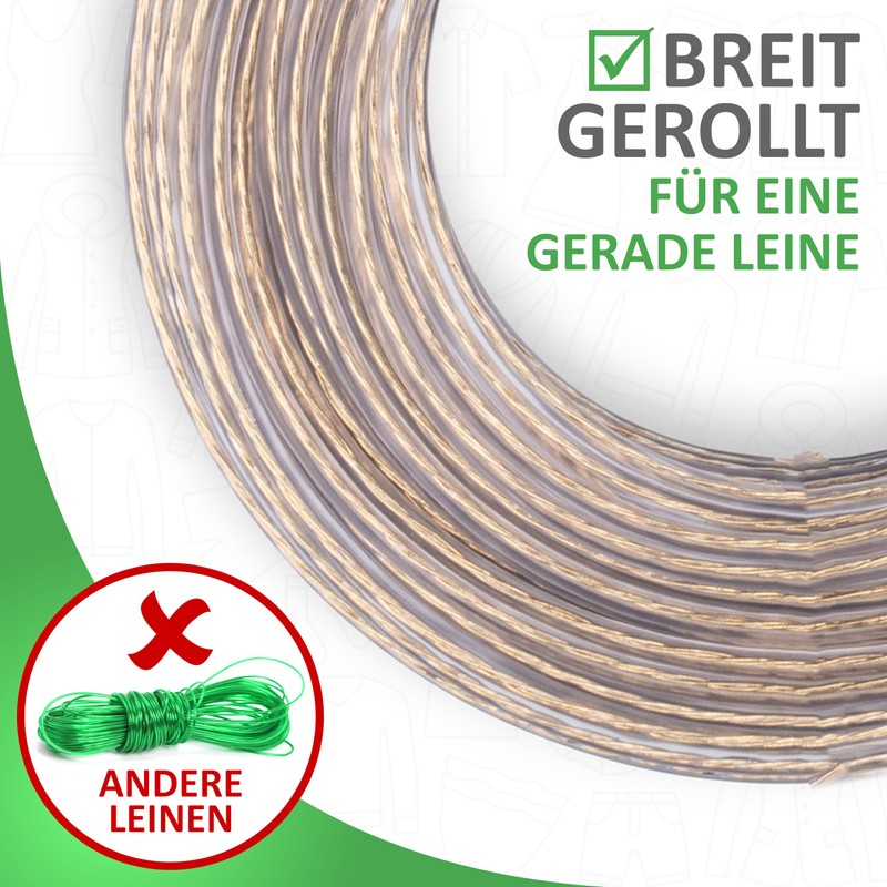 SimplySmooth Clothes Line 30 m – Laundry Rope with Steel