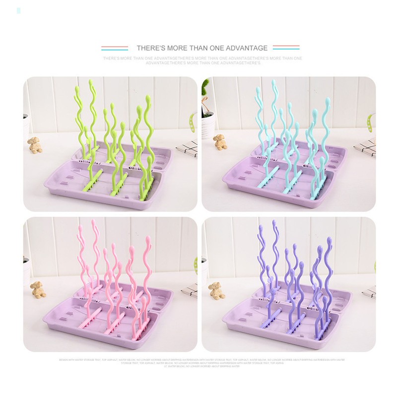 Baby Bottle Drying Rack PP Safe Foldable Portable Baby Bottle