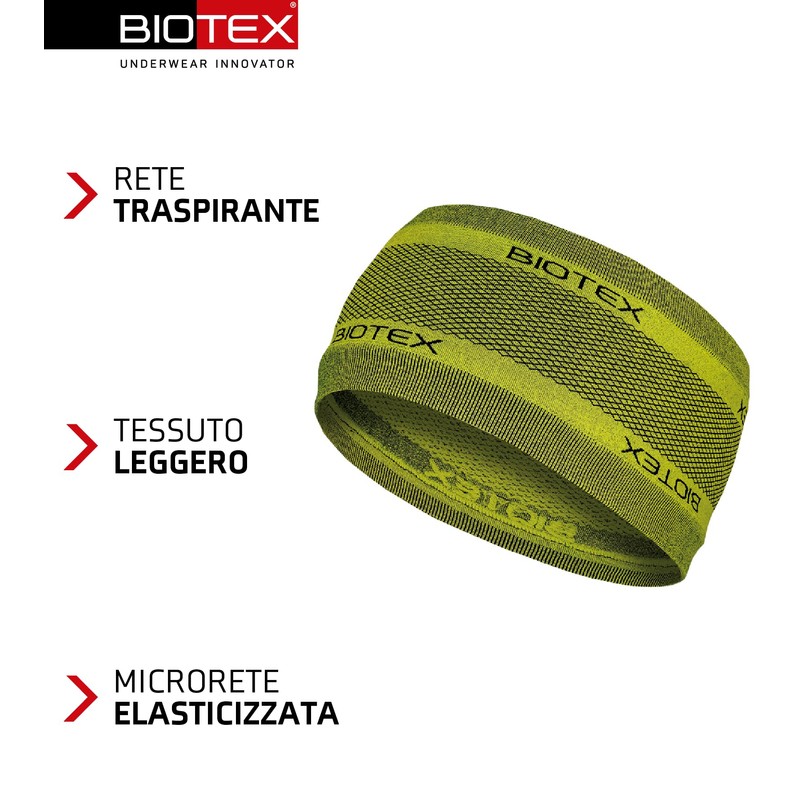 BIOTEX Fascia Tergisudore Unisex per Ciclismo e Running, Ideale per