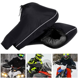 YUNVI ATV Hand Muffs Winter ATV Accessories, Waterproof ATV Gloves, Snowmobile Handlebar Gloves for Men in Cold Weather