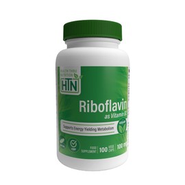 Riboflavin B2 100mg 100 Vege-Capsules (Non-GMO & Gluten-Free) by Health Thru Nutrition (100)