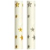 Okato Straws Metallic Gold Star Silver Star 0.6 x 19.5