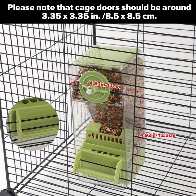 Bird Feeder No Mess 2PCS Automatic Clear Bird Seed Food