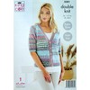 King Cole Knitting Pattern Ladies Cardigan and Jumper in Drifter