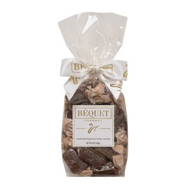 Béquet Caramel - Salted Mocha Gourmet Candy - Coffee Candy Individually Wrapped - Gourmet Sea Salt Caramel - Made in Montana - Kosher (Star D) and Gluten Free - 8oz Gift Bag